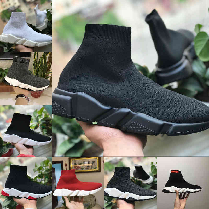 

Wholesale 2021 Speed Trainer Black Red Luxury High Casual Sock Shoes Men Women Cheap Fashion Paris Designer Sneakers High Quality EUR36-45 F06