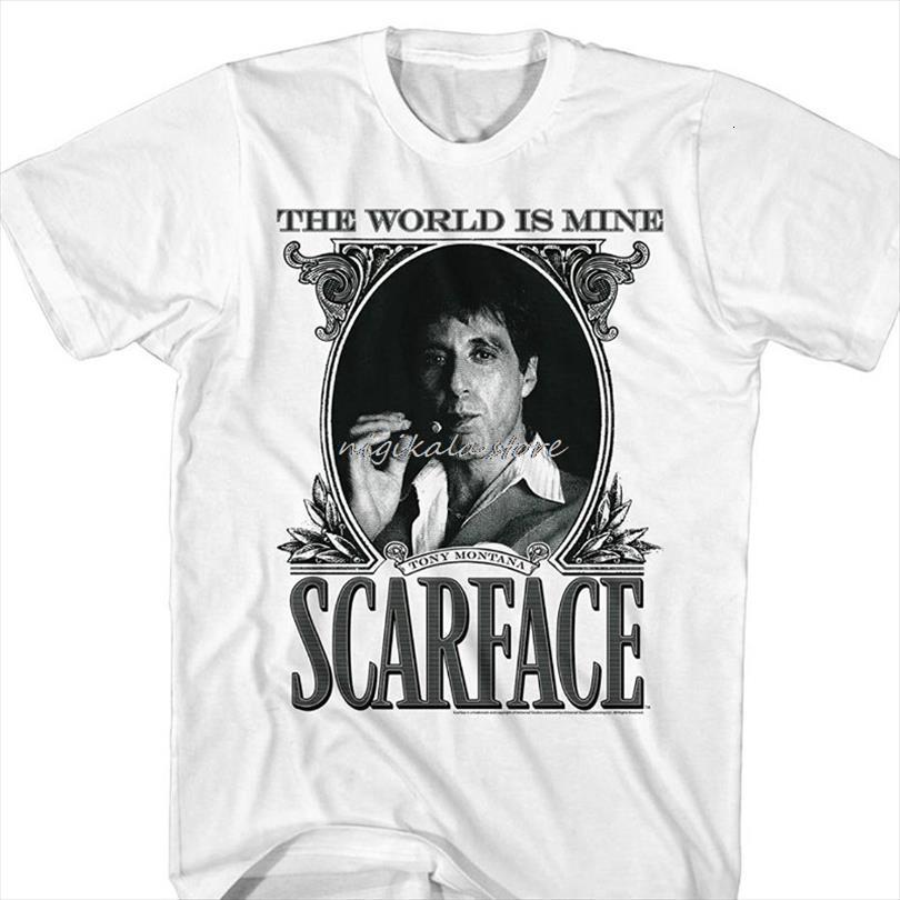 

High Quality Personality Scarface The Mens T Shirts World Is Mine Crime Movie Al Pacino As Tony Montana Adult Shirt, White