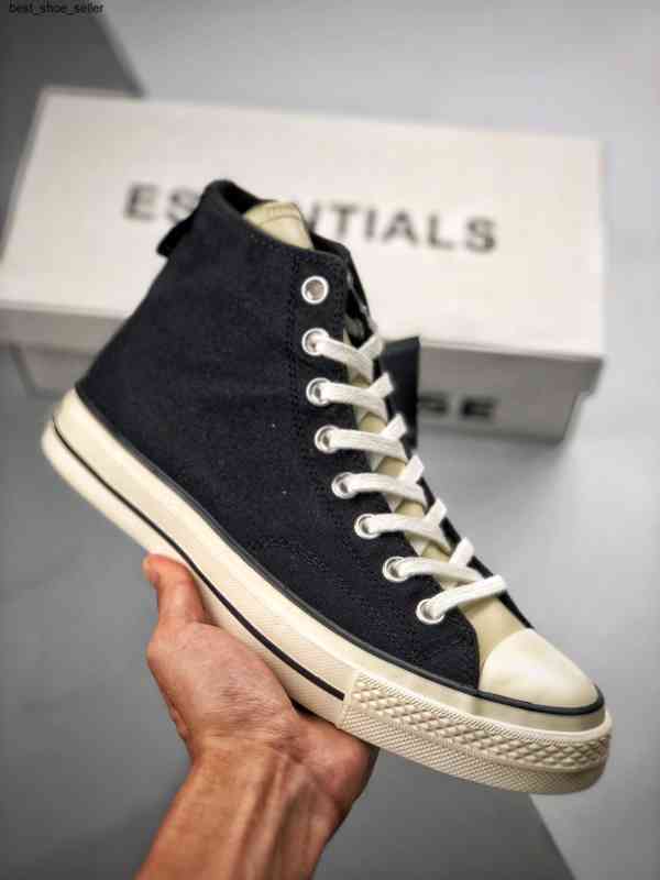 

With Box Classical Canvas Shoes Fear of God 1 High Cut black Good Quality Men And Women outdoor recreation sneaker size 36~45