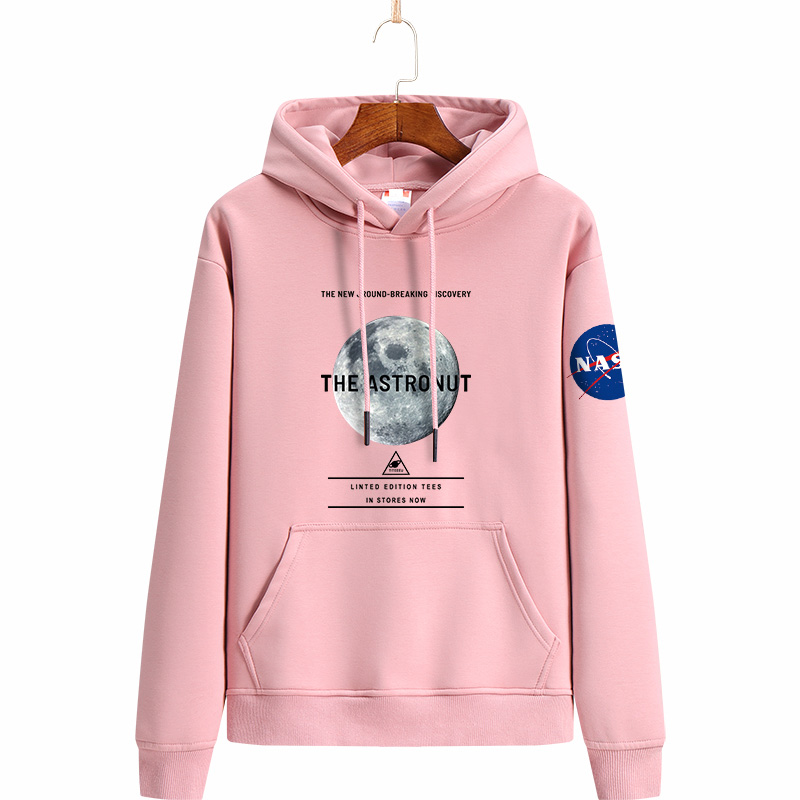 

2021 NASA Long Sleeve Hooded Hoody Pullover Men Women Hoodies Sweatshirts Plus Size 205-06, White 1