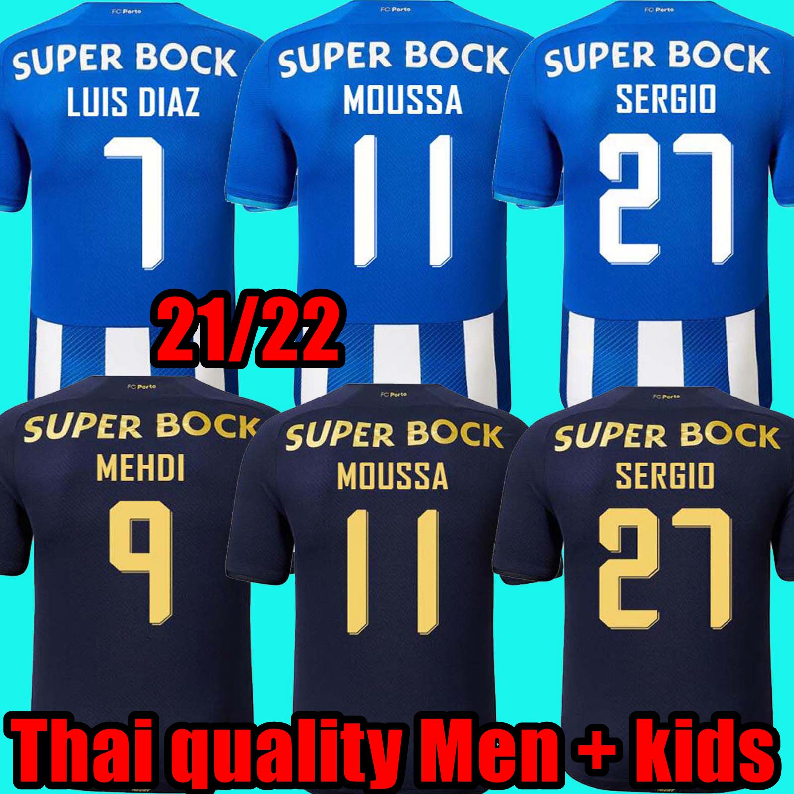 

2122 soccer jerseys Sergio Oliveira Mehdi Moussa Luis Diaz Mateus Evanilson PEPE Man + Kids fourth football shirt Otavio Porto 21 22 2022, Black;yellow