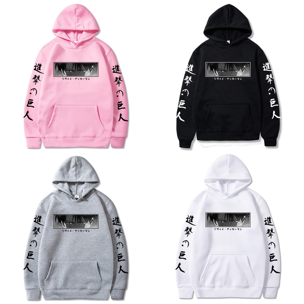 

2021 Anime Attack on Titan Hoodie for Men Women Long Sleeve Anime Manga Attack on Titan Eye Hoodie Pullover Tops Y0728, Packing bag