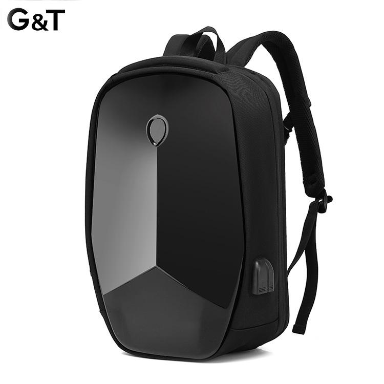 

Backpack Bicycle Men Travel Outdoor Usb Geometric Multifunctional Hard Case Laptop With Drop, Black