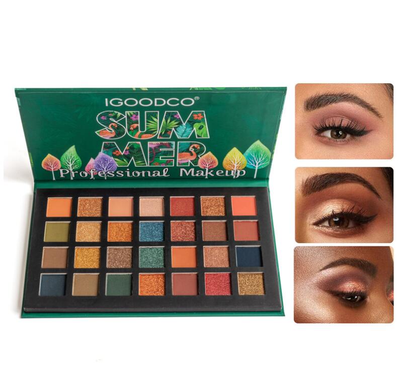 

IGOODCO 28 Colors DENONA Metropolis Eyeshadow Palette, Birthday Edition and take on Vacation for Ultra Pigmented Powder Bright Vibrant Colors Shades Cosmetics Set, Customize