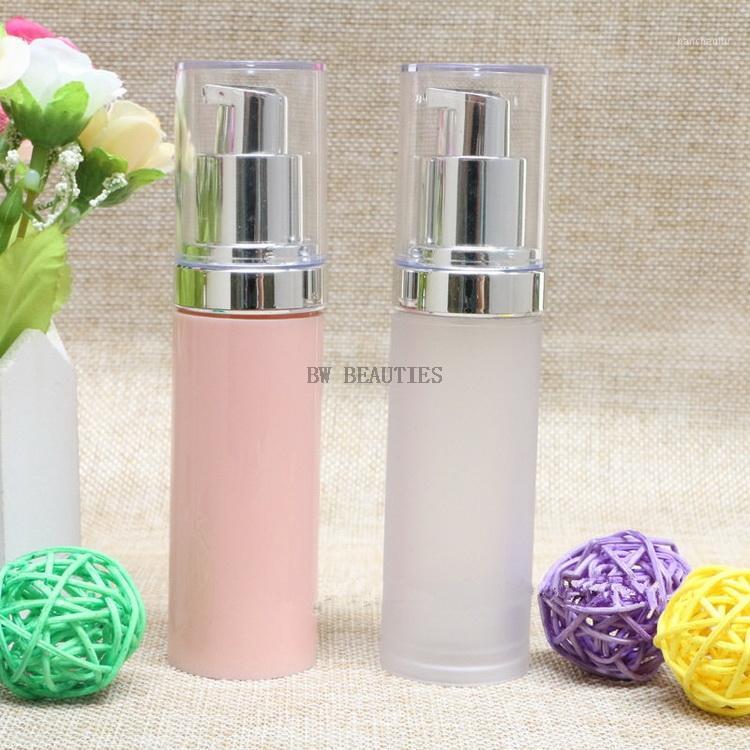 

Storage Bottles & Jars 100pcs/lot 30ml Frosted/Pink Vacuum Airless Bottle Empty Cosmetic Containers Lotion Plastic Packaging