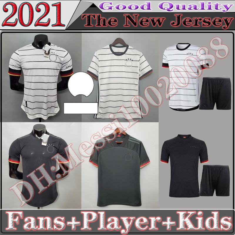 

Germany soccer jersey 2021 Fans Player version HUMMELS KROOS GNABRY WERNER DRAXLER REUS MULLER GOTZE European Cup football shirt uniforms men kids kit, Black;yellow