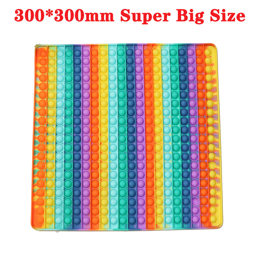 

30CM Super Big Size Push Bubble Fidget Toys Desktop Funny Sensory Squishy Stress Reliever Autism Needs Anti-stress Rainbow For Kids Board Games