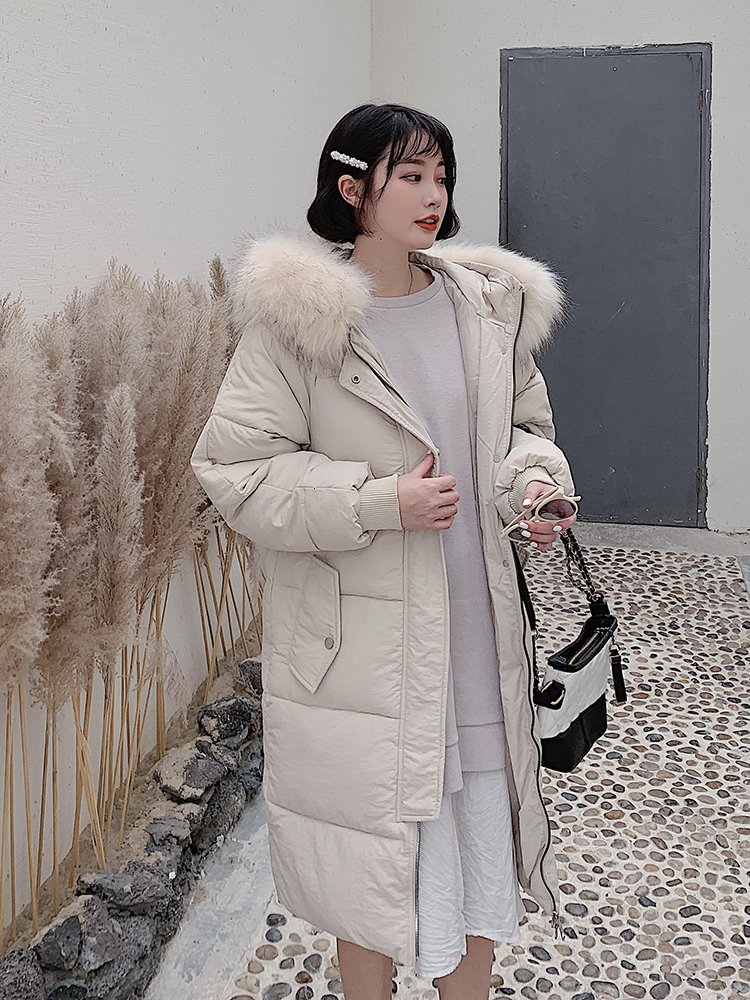

2021 New Korean of the padded cotton mid-length winter coat bread suit 5D3B, Camel