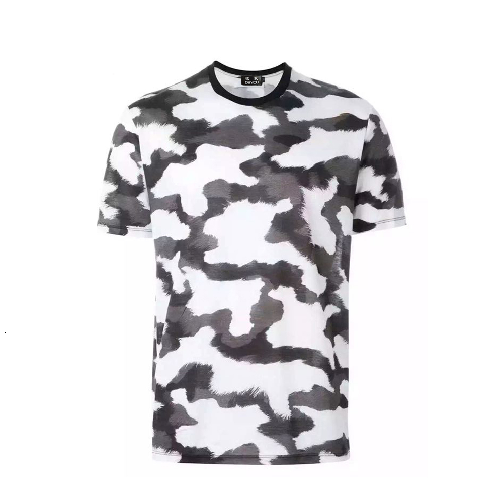 

2021 New Camouflage Men Algodo t Camisa Masculina Roupas Marca De Manga Curta Camiseta Crewneck Tshirt Casual Lkga, Multi
