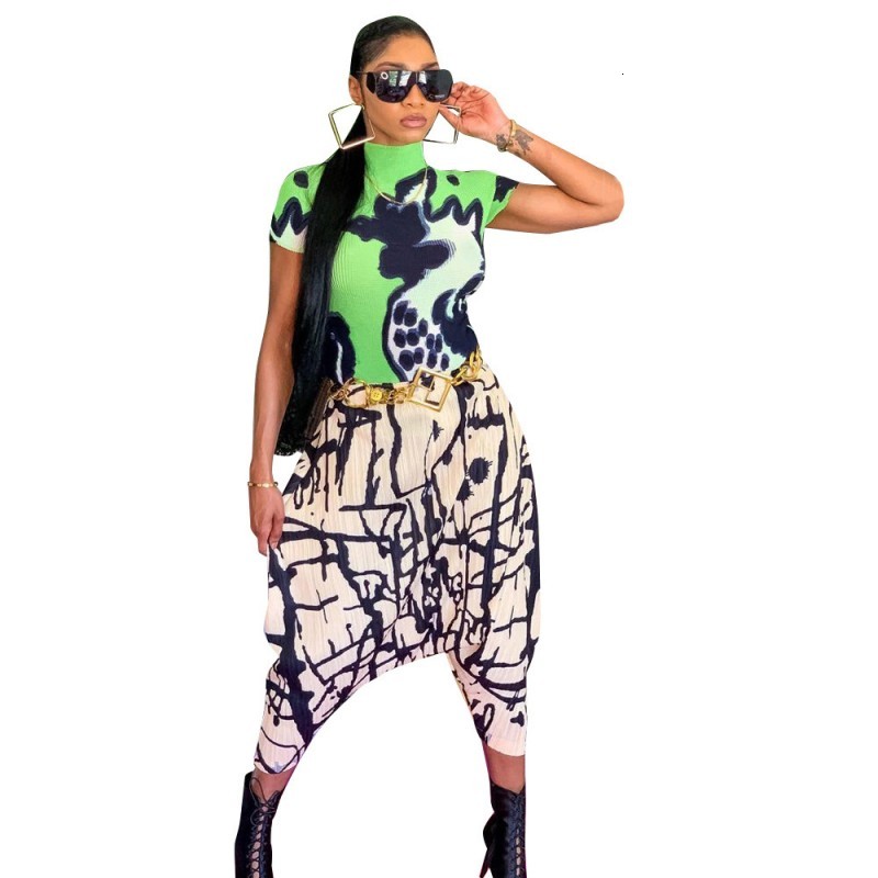 

2021 new arrival fashion streetwear two of green turtlenecks high women's casual loose sets hare suit pants red6, Gray