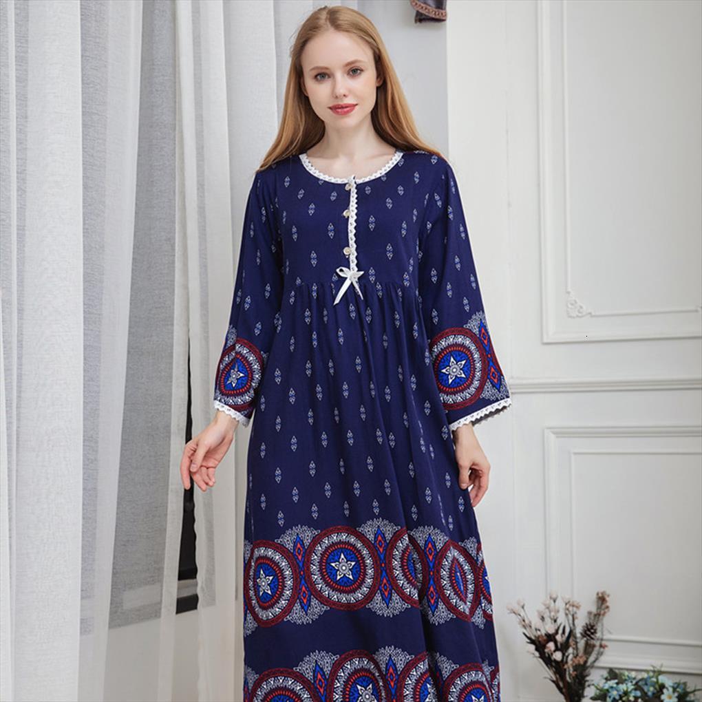 

cotton long loose fit princess women sleepwear floral printed nightdress plus size home dress for sleeping  to xxl, Black;red