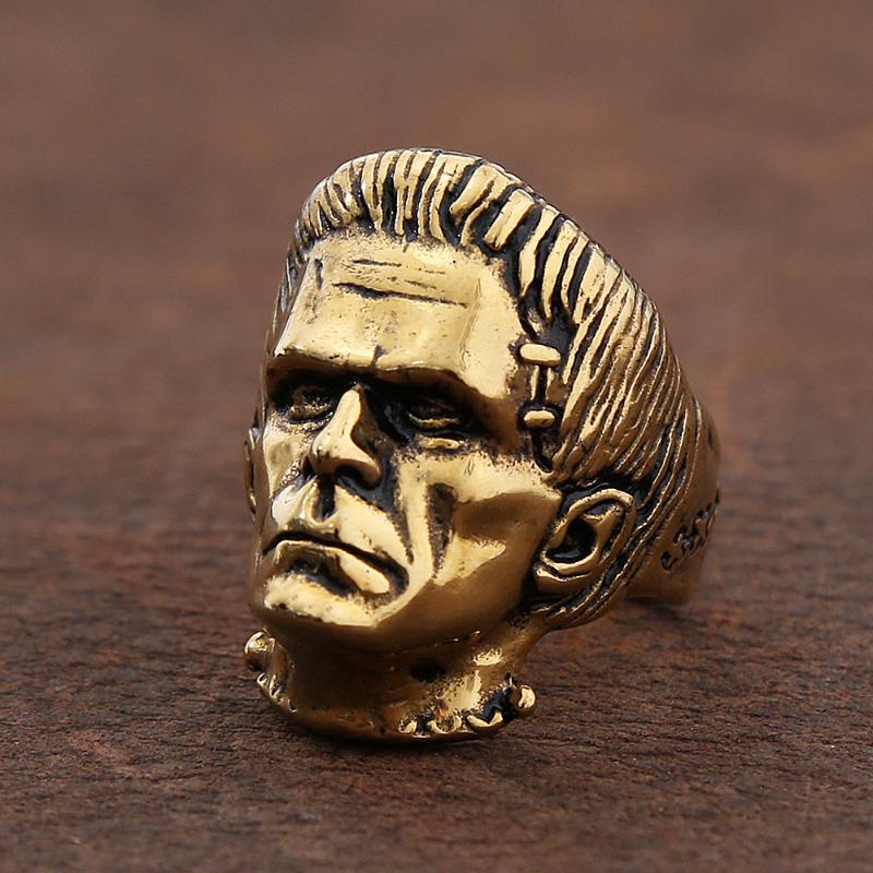 Cluster Rings Science Fiction Victor Frankenstein For Men Gothic Horror Scientist Stainless Steel Biker Skull Ring Jewelry Gift-image-708619799