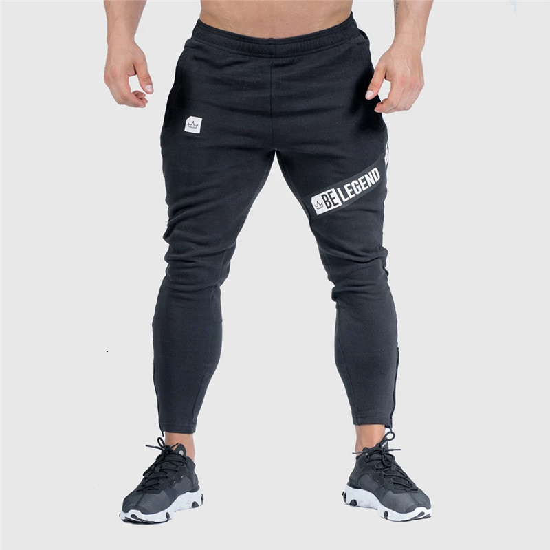 

2021 New Men Sweatpants Fashion Long Pant Jogger Cotton Trouser Casual Tracksuit Outdoor Slim Gyms Elastic Waist String Sweatpant Pexq, Black