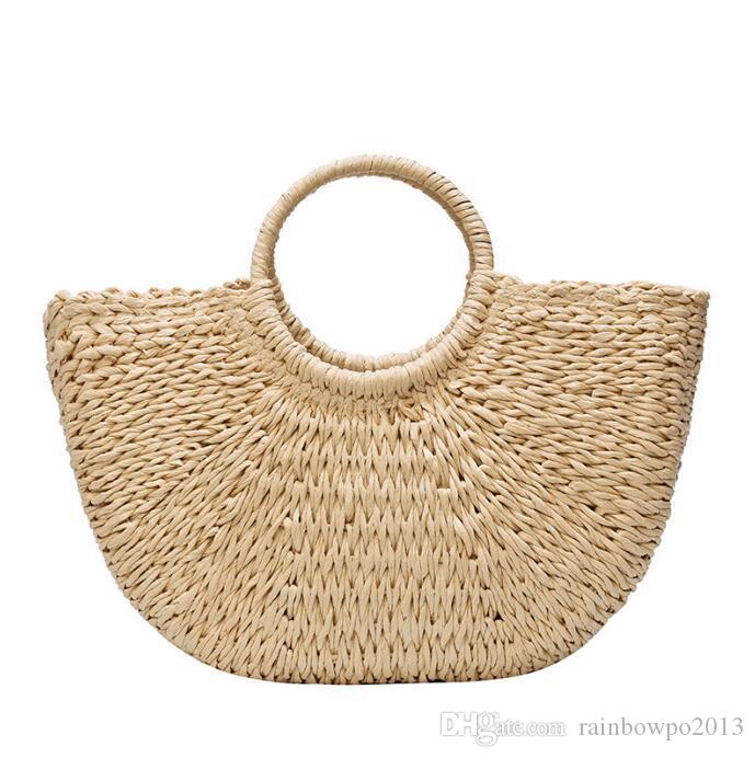 

Factory wholesale women handbag simple hand-woven beach bag summer new heavy industry woven dumplings package mass holiday in Create a Handb
