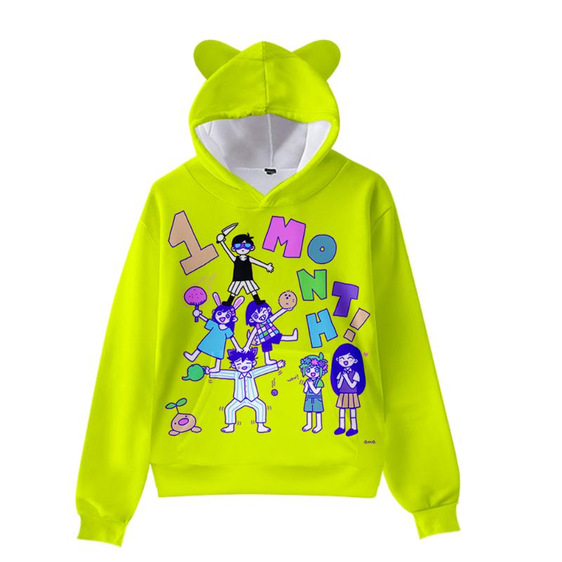 

Men's Hoodies & Sweatshirts Funny Children Cat Ear Cosplay Omori Hoodie Boy Girls Anime Clothes Harajuku Tops Kids Sweatshirt Gift, 3d