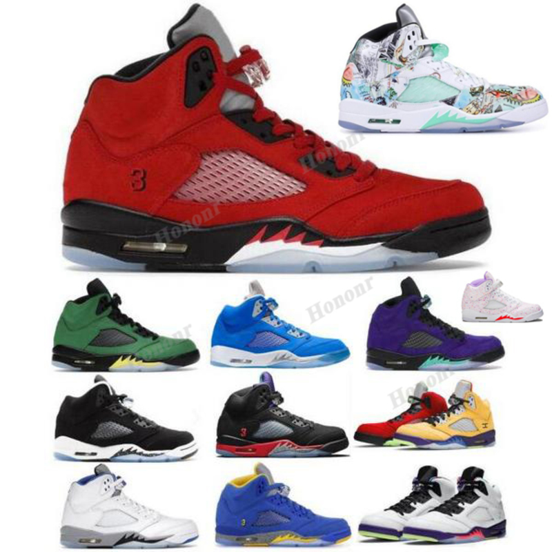 

2021 top quality Jumpman 5 5s Basketball Shoes sports shoe Raging Bull Red White Stealth What The Quai Oreo Oregon Men Women mid cut Trainer, #18