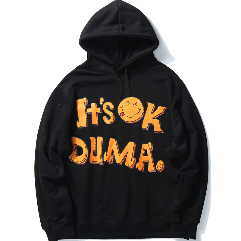 

2021 Hoodie Men Hip Hop Letter Pattern Streetwear Harajuku 100% Cotton Oversize Autumn New Sweatshirt Kanye Women Man Hoodies Qlce, Black