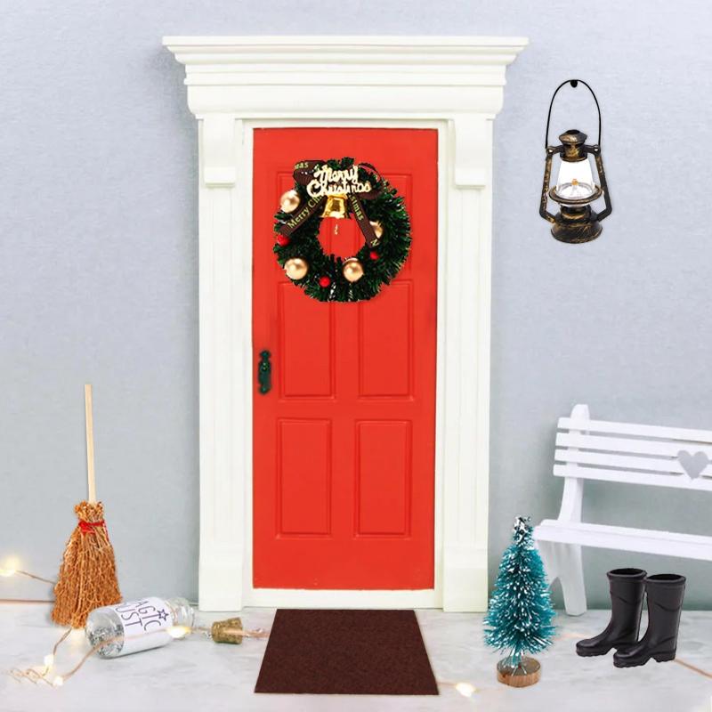 

Christmas Decorations Dollhouse Boots Tree Wreath Pine Santa Claus Carpet Broom Miniature Accessories Year Gifts Home Decoratin #W3