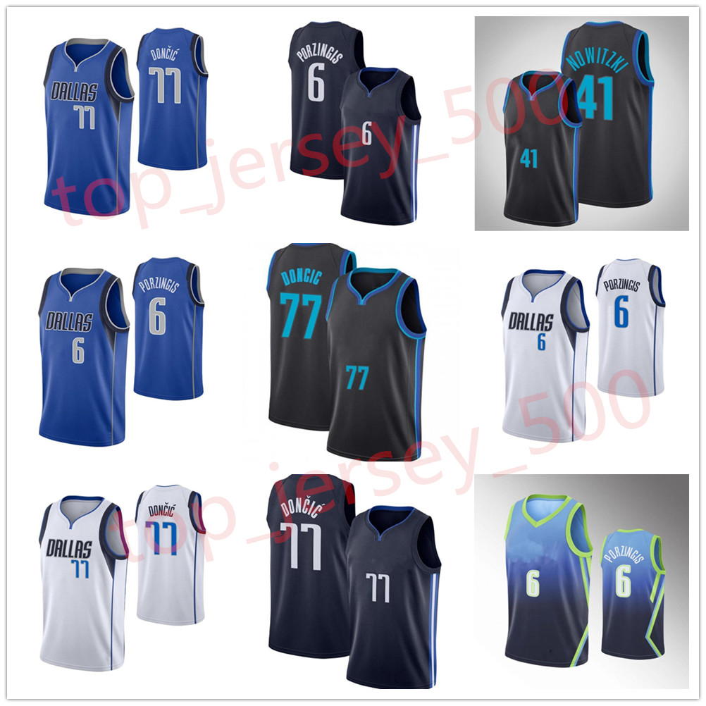

Basketball jerseyKristaps Porzingis Dirk Nowitzki Luka Doncic, As shown in illustration
