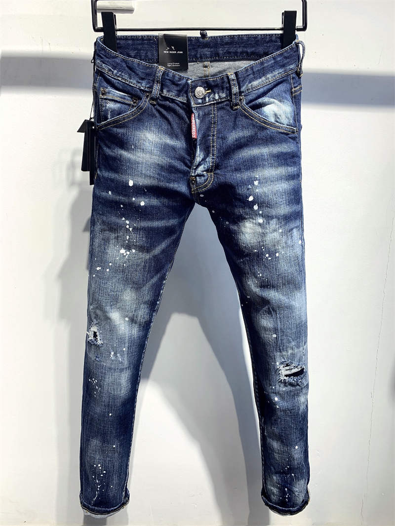 

2021 designer hoodies New Arrivals D2 Mens Luxury Amiry Denim Jeans Holes Trousers Dsquare Biker Pants Men's Clothing, #1