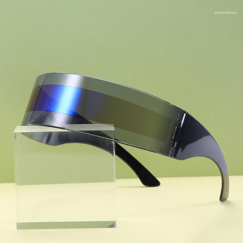 

Sunglasses 2021 Fashion Retro One Piece Rimless Wrap Around Shield Shades Men Women Siamese Sport Goggles Party Glasses
