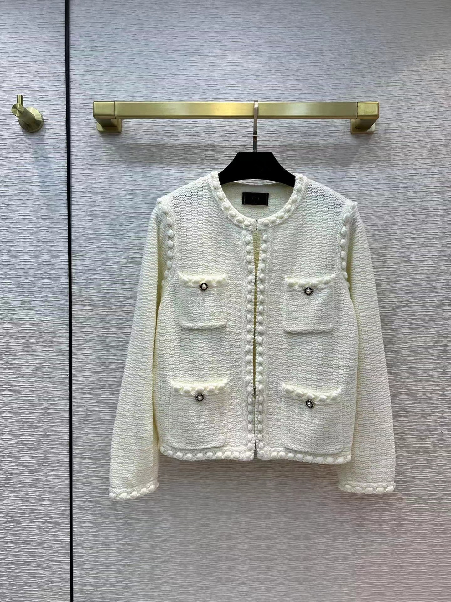 

Milan Runway Jackets 2022 Spring O Neck Long Sleeve Panelled Women' Designer Coats Brand Same Style Outerwear 1130-3, Picture color