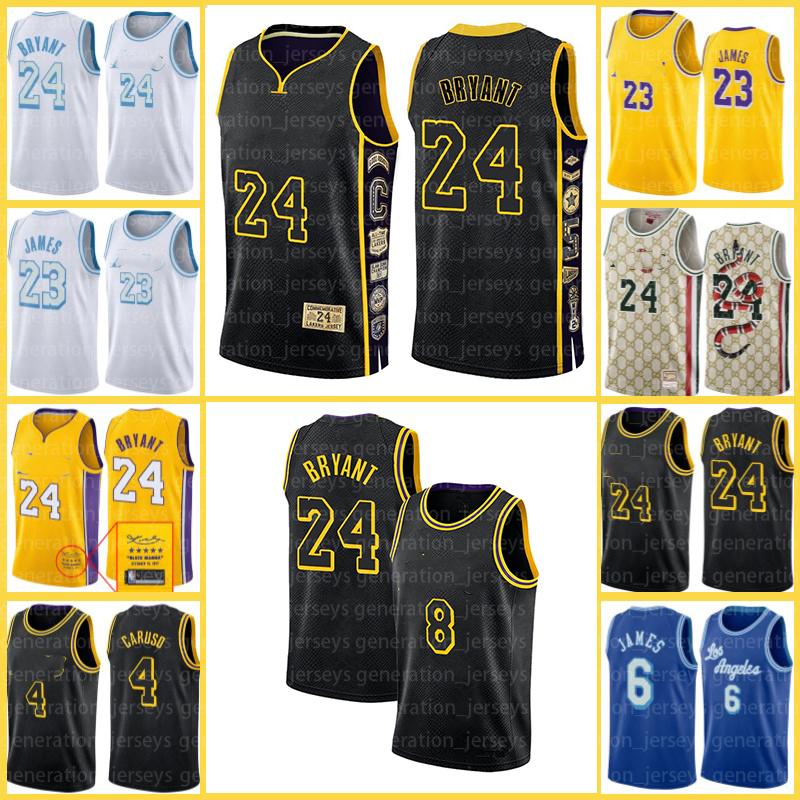 

LeBron 23 James Los Angeles Lakers Kobe 24 Bryant basketball Jersey Anthony 3 Davis Kyle 0 Kuzma Shaquille 34 O'Neal, Black;red