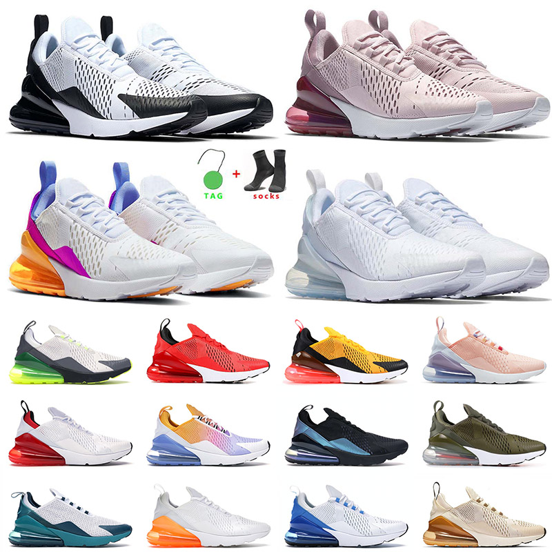 

Top Quality 2021 Sports 270 Running Shoes Triple White Barely Rose Metallic Gold Black Habanero Red Tiger 27C Mens Women Trainers Sneakers 36-45, B41 grape 36-45