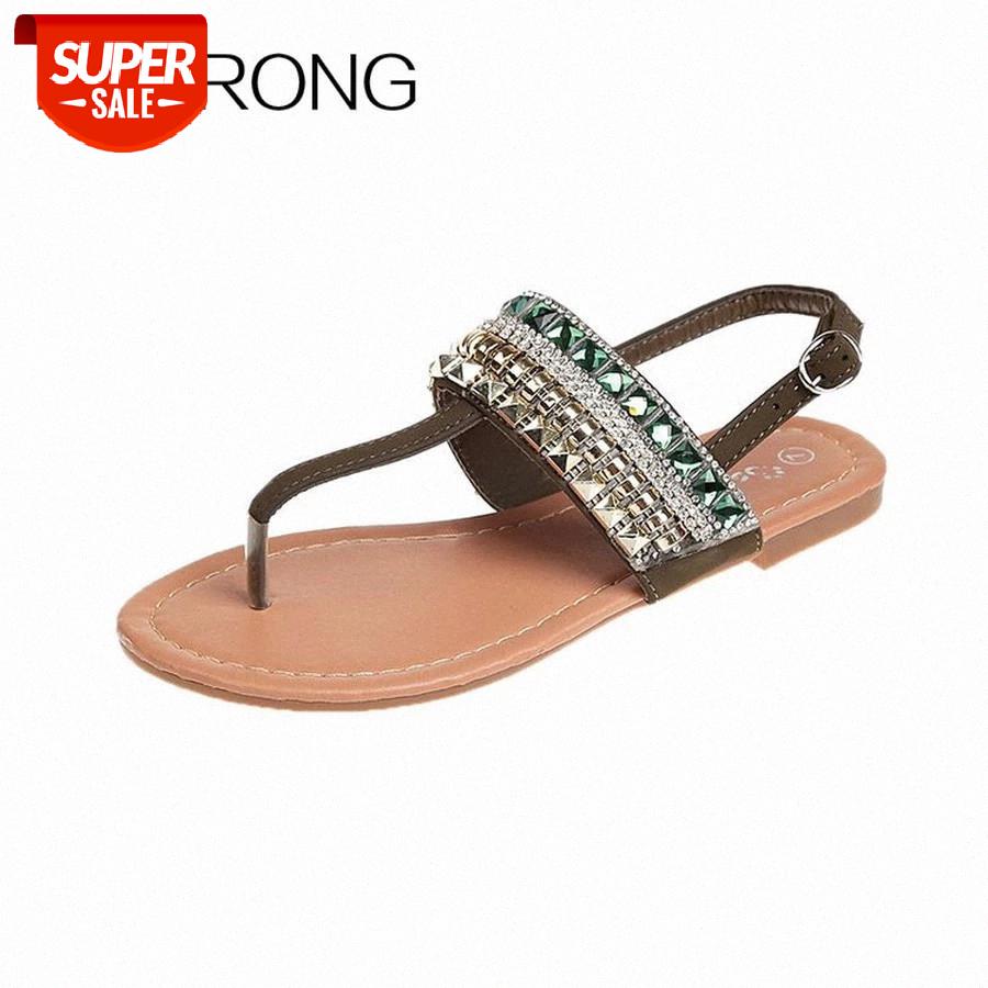 

LCIZRONG Sexy Rhinestone Bling Sandals Color Block Flip Flops Shoes Bohemia Fashion Beach Sandals Party Work Sandalias Mujer #OR8z, Black