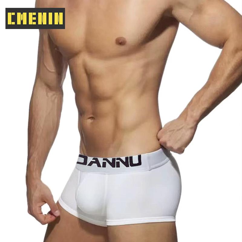 

Underpants Breathable Cotton Sexy Gay Man's Underwear Boxer Homme Brand Men's Men Boxers Male Man AD125, Black;white