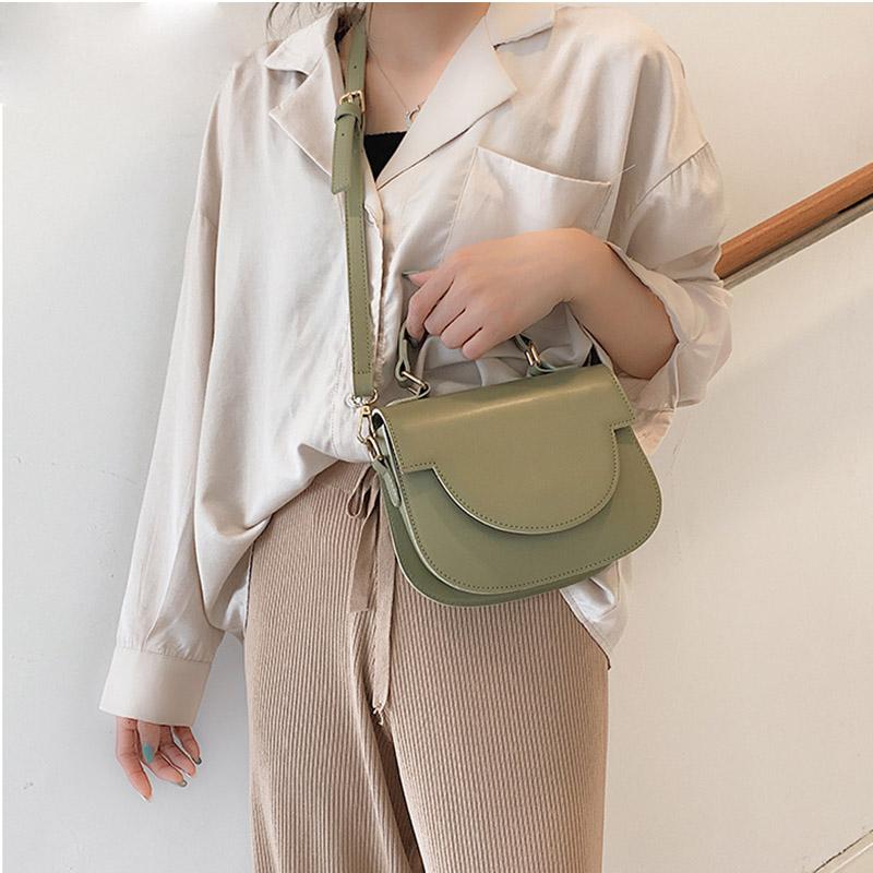 

PU Leather Crossbody Bag For Women 2021 Trendy mini Shoulder Bags Female Simple Handbags and Purses Lady Summer Saddle Totes Bag, Yellow