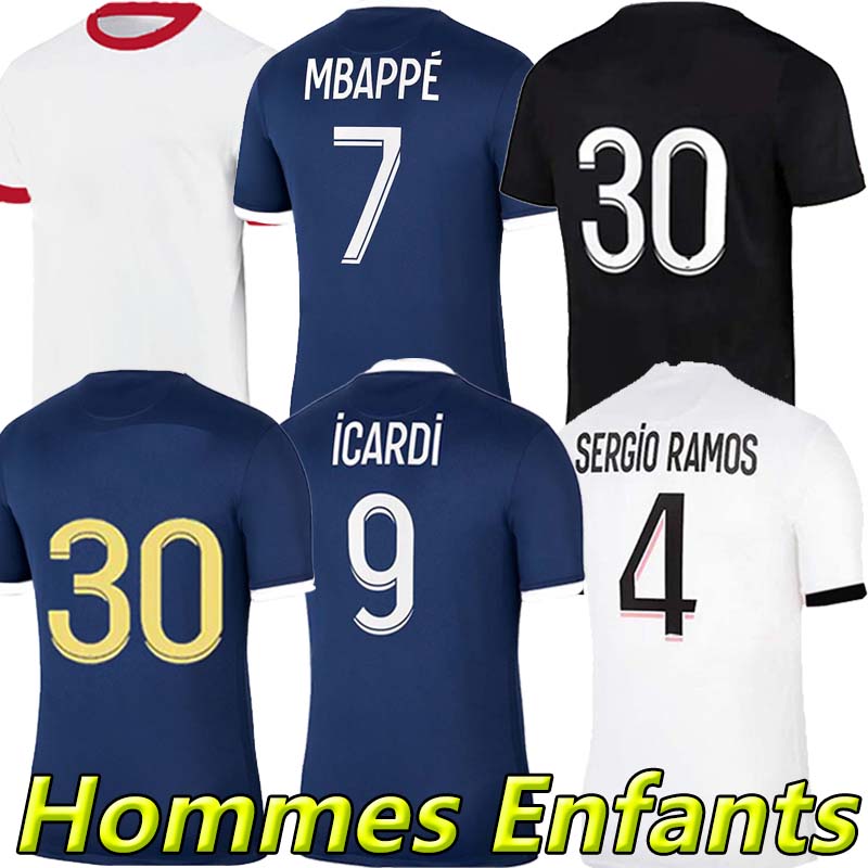 

MBAPPE HAKIMI PLAYER #30 soccer jersey SERGIO RAMOS 21/22 Maillots de football 2021 2022 MARQUINHOS VERRATTI pSGS men + kids kit shirt uniforms enfants foot third 4th, Bali 21-22 third