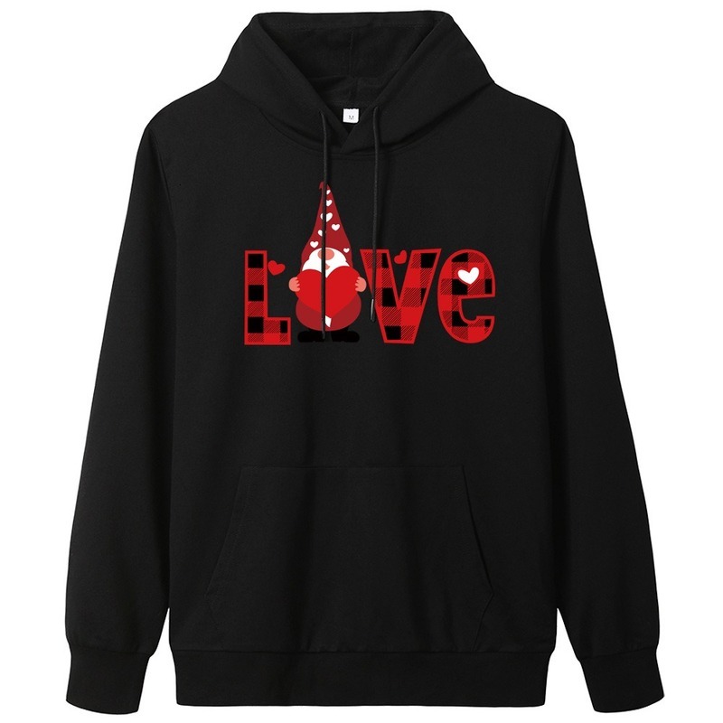 

2021 New Santa Claus Love Letter Printed Hoodies Women Sweatshirt Solid Loose Autumn Pullovers Hooded Long Sleeve Fashion Casual Girl Kjok, White