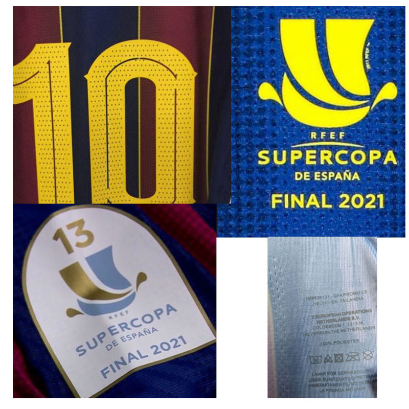 

2021 Supercopa Final Match Worn Player Issue With Wash Tag Print Any Name Number Soccer Patch Badge