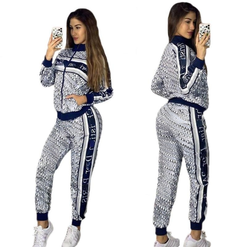 

Fashion Woman Tracksuit Sweat Suits Sports Suit Lady Jackets Tracksuits Jogger Suits Jacket Pants Sets, As pic