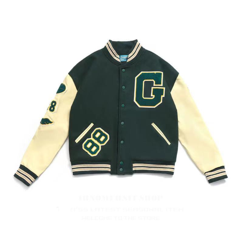 

Men's Jackets Hip Hop Varsity Jacket Mens Furry Letters Embroidery College Womens Harajuku Fashion Vintage Baseball Uniform Coats, Blue