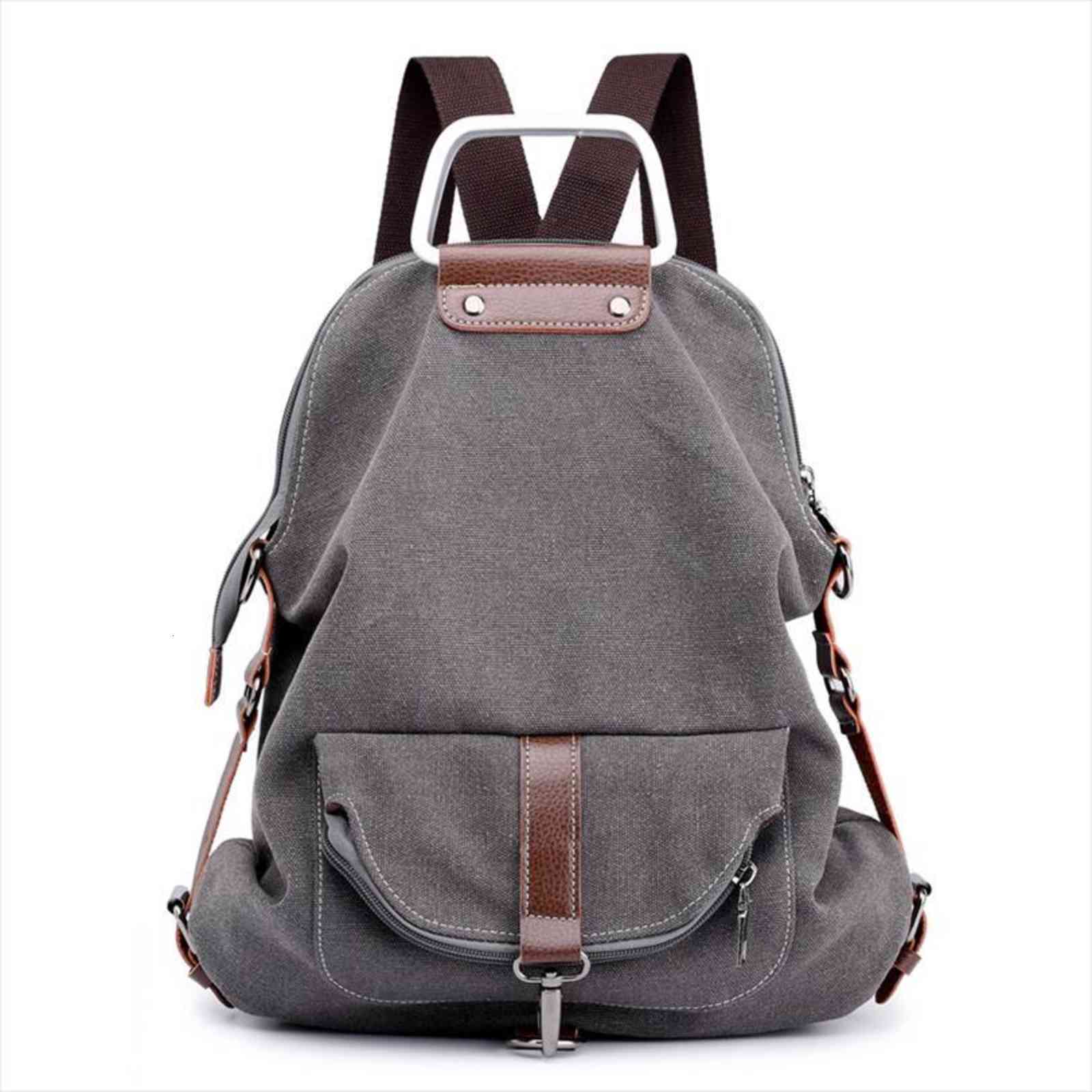 

vintage womens backpack canvas travel shoulder bag lady rucksack college weekend casual school bags knapsack