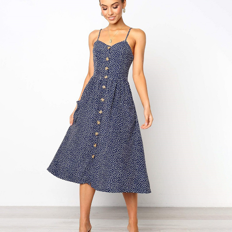 

2021 New Sexy Backless Strapless Polka Dot Stripe Print Women Clothes Summer Boho Beach Elegant Midi Ladies Es Robe Femme Oikb, 13