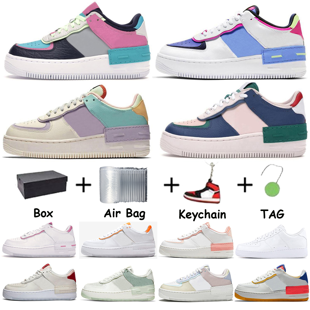 

2021 Top Quality Forces Low Running Shoes Men forcedd 1 shadow Cashmere white black sunset pluse pink trainers sports women leisure sneakers platform, 41