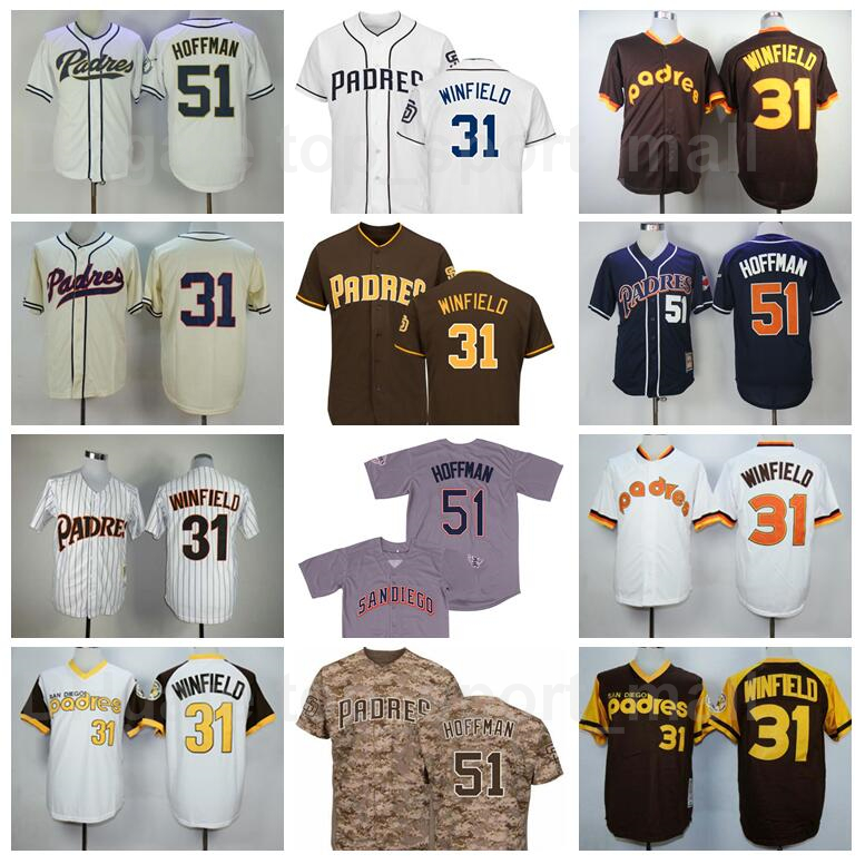 

Men Retror 1978 1984 Vintage Baseball 31 Dave Winfield Jersey 1948 Turn Back The Clock 51 Trevor Hoffman Cooperstown Pullover Cool Base Men, Blue;black