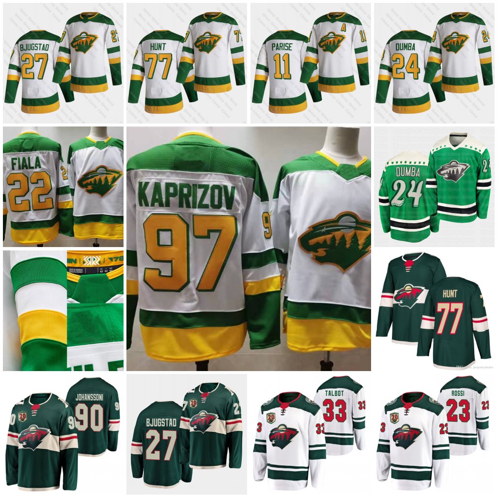 

97 Kirill Kaprizov Minnesota Wild 2021 Reverse Retro Jersey Kevin Fiala Joel Eriksson Ek Ian Cole Zach Parise Ryan Suter Belpedio Talbot, Black;red