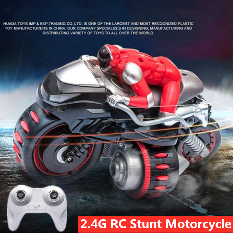

High Simulation Motorcycle 2.4G RC Stunt Motorbike RC Drift Car Vehical With Led Light 360 Degree Rotation 3D Flips Shockproof
