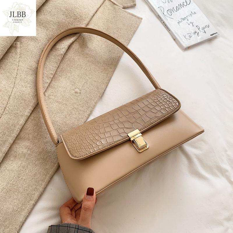 

Fashion Alligator Women Handbags Designer Shoulder Bags Luxury Pu Leather Messenger Bag Vintage Small Purses 2021 female sac, Beige