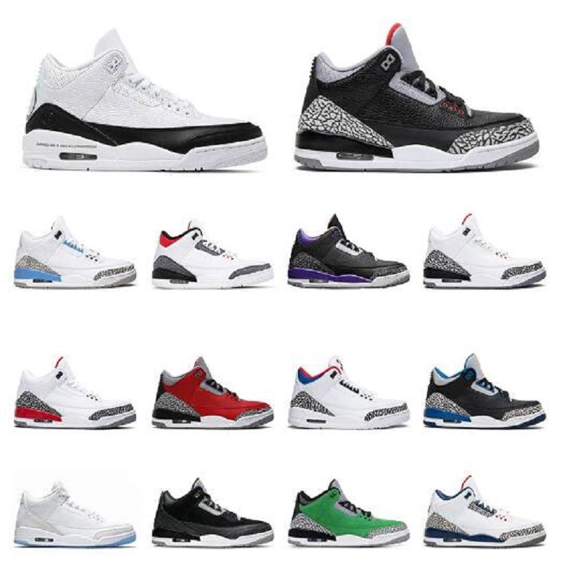 

HOT new arrival Jumpman 3 UNC 3s mens women basketball shoes Fragment Knicks Rivals Satin Chicago Trainers Sneakers 40-47, # 18