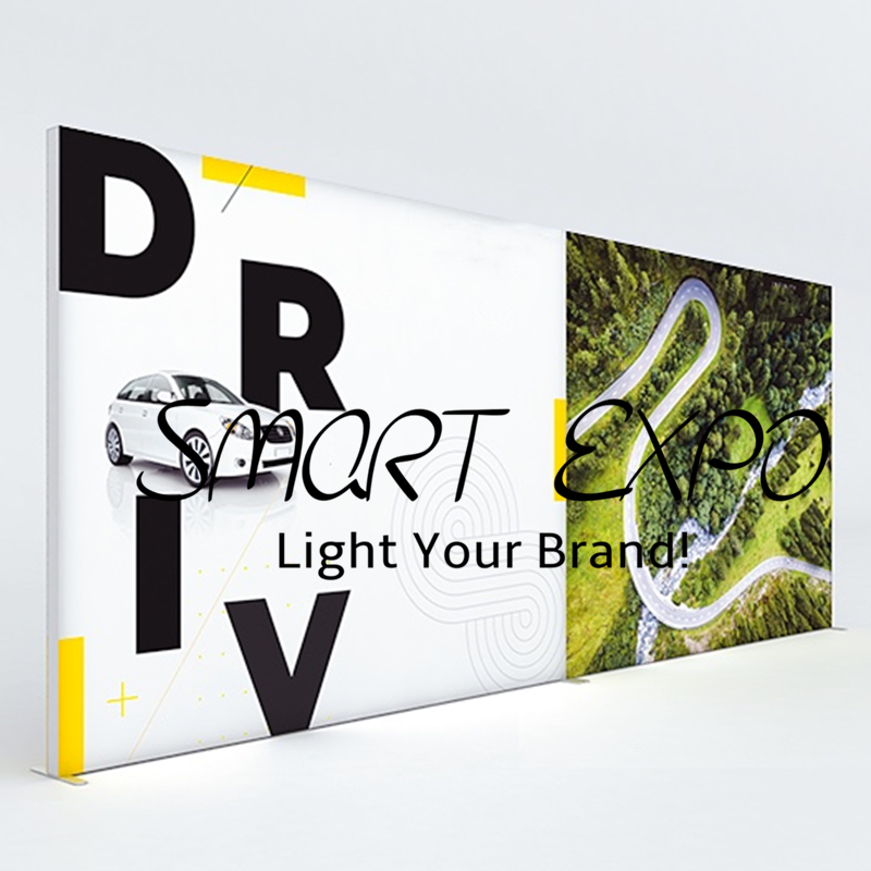 600x225cm Backlit Trade Show Displays Advertising Display with Double Sided Graphic Printing-image-697230915