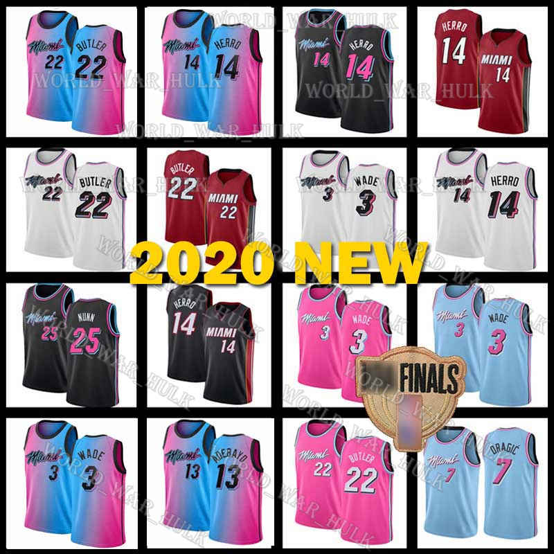 

Men Youth Kids Jimmy 22 Butler Tyler 14 Herro Dwyane Kendrick 25 Nunn Wade Dwayne Bam Adebayo 2021 New Miami Heat Basketball Jerseys, Black;red