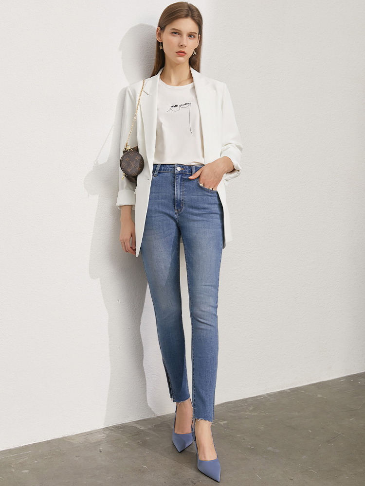 

women's jeans calÃ§a jeans de verÃ£o para mulheres, elegante skinny e casual cintura alta da moda, minimalista mulheres 12140561 1wdu, Blue