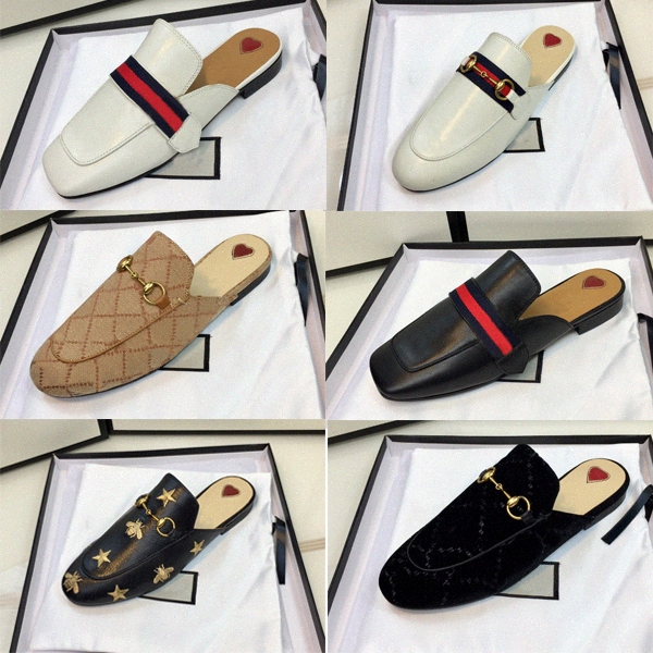 

mens slippers Baotou women soft cowhide outdoor beach flat Lazy slippers 100% leather Lady velvet letter Cartoon Slippers size 34-46 n W6pv#, Black