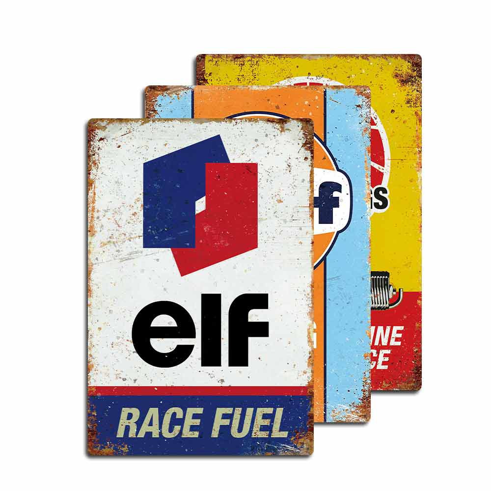 

Painting Design Motor Oil Metal Tin Signs Garage Decor Plaque Man Cave Bar Pub Gas Station Decoration