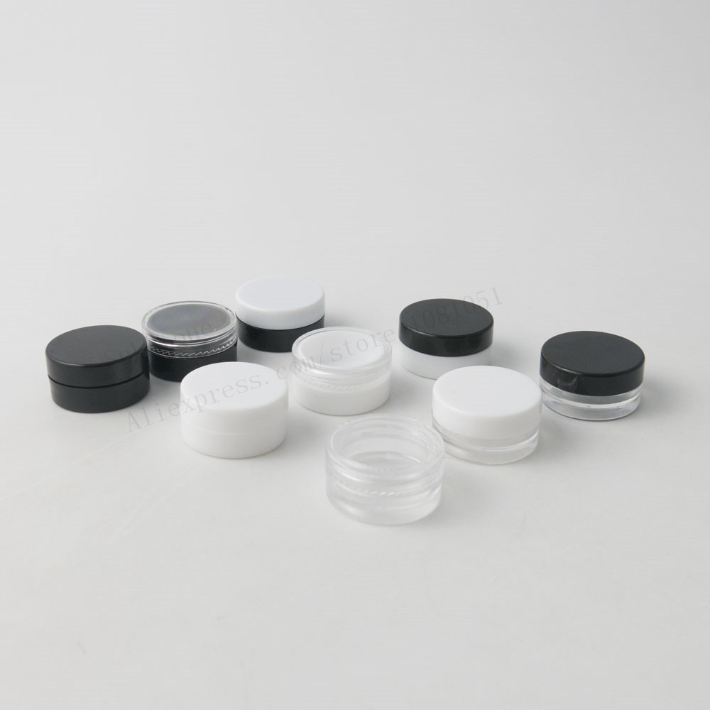 

Promotion 500 x 1G Tiny Plastic Jars, 1 g cream jars,Small 1ml sample cosmetic containers, Eyeshadow Cream Box